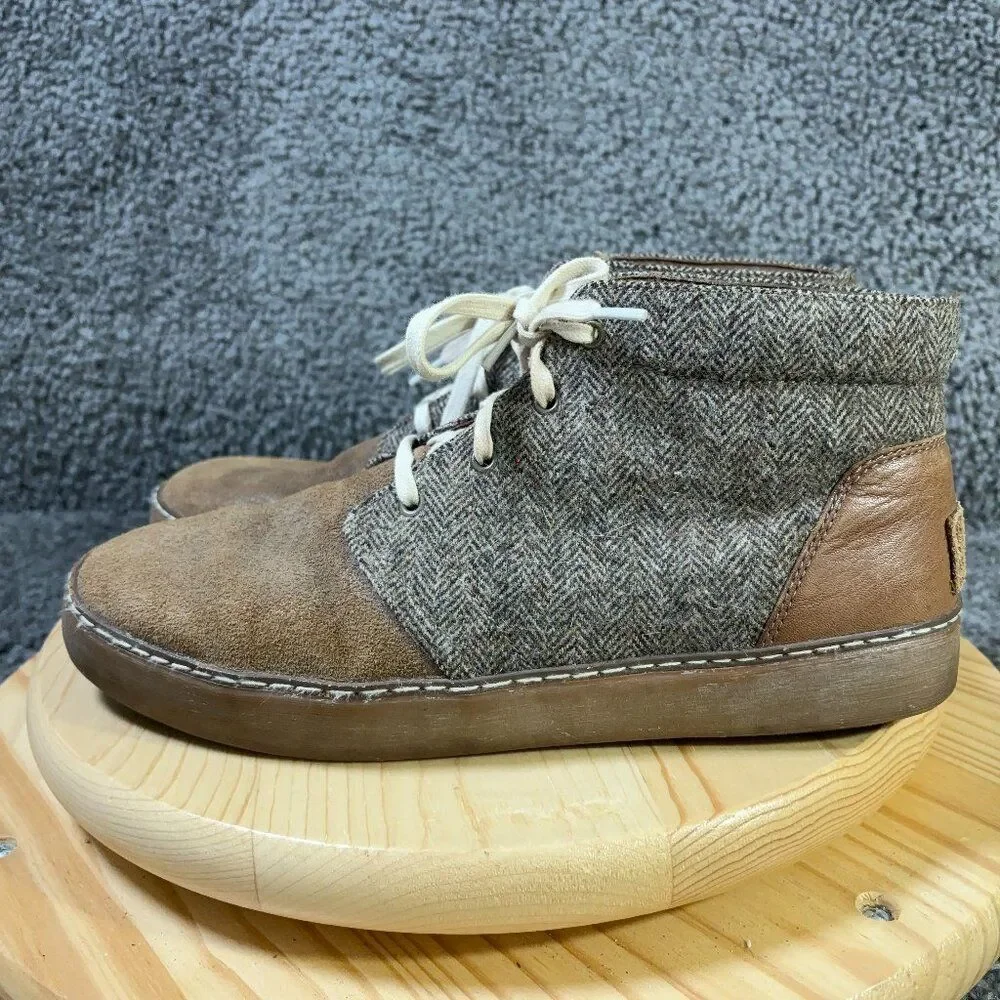 UGG Professor Chukka Sneakers Mens Size 11 Suede Leather Tweed Brown Ankle Boots